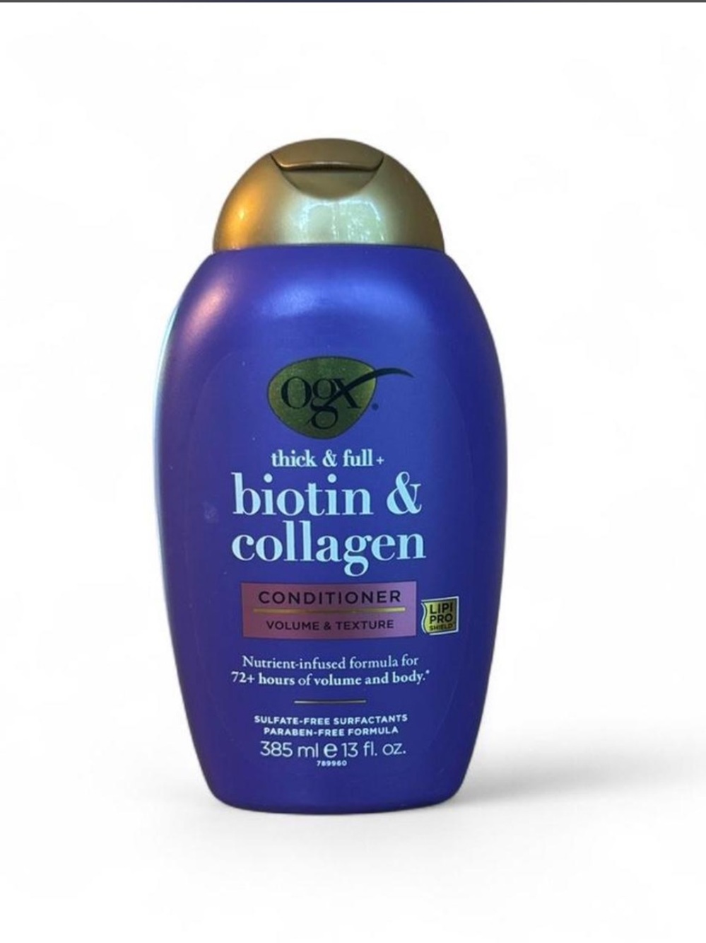OGX Biotin & Collagen Conditioner - Purple and Gold Bottle